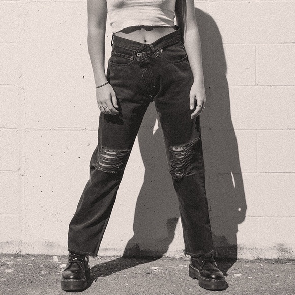 iamkoko.la Denim - lexi jayde x iamkoko.la cross over levis jeans